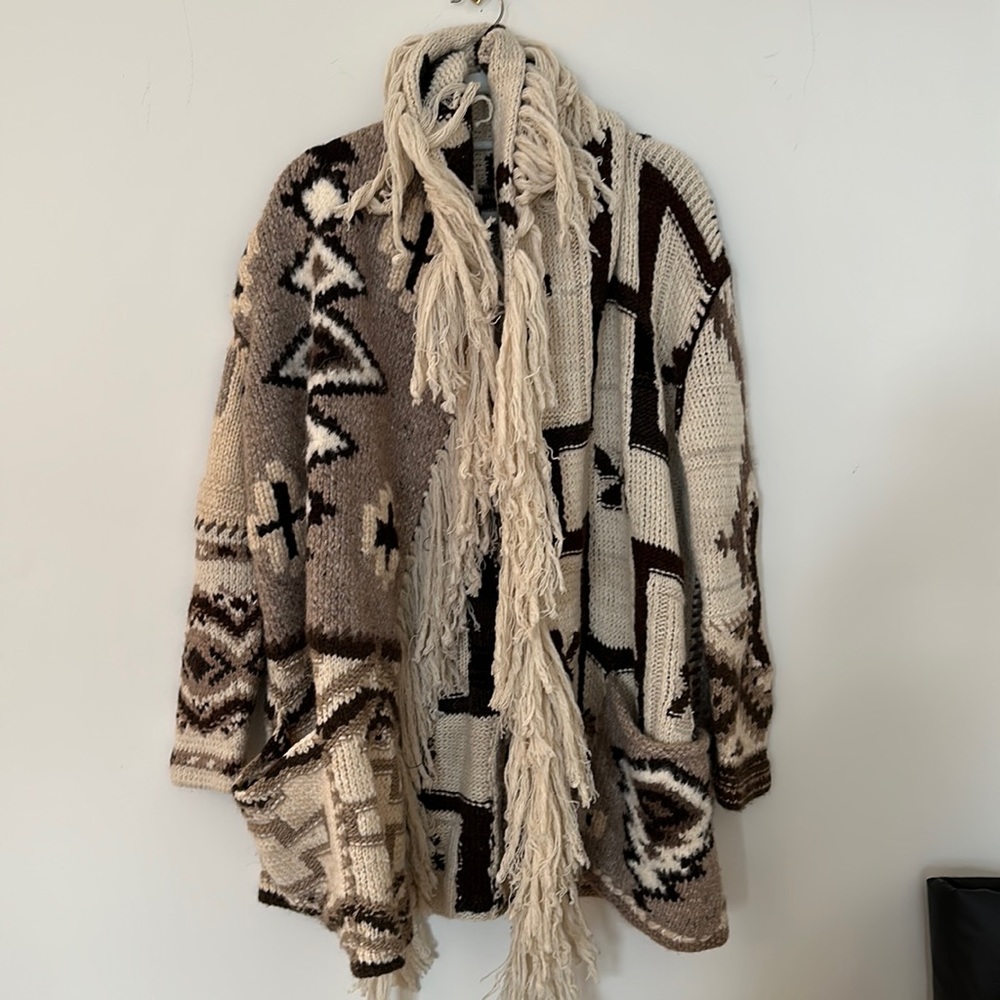 Ralph Lauren Blue Label Fringe Cardigan Sweater